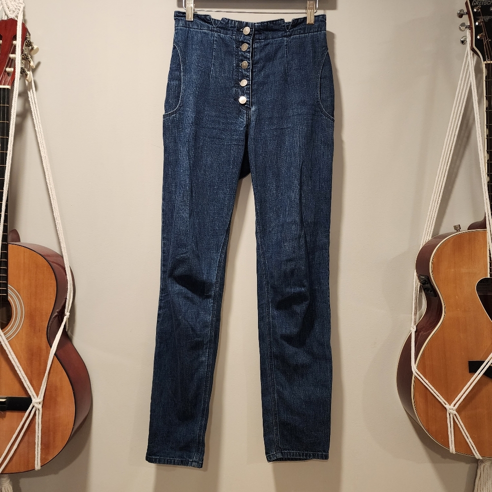Rachel Comey High Waist Button Fly Jeans
